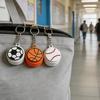 Cartoon Football Basketball Baseball Button Keyring 3D Printed Sports Ball Clickers Fidget Toy Keychain Anti-stress Anxiety Toy