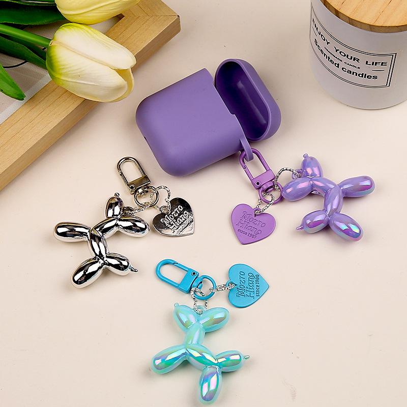 Cute Y2K Acrylic Cartoon Balloon Dog Keychains for Women Bag Pendant Car Key Chains Jewelry Gift Decoration Accessories