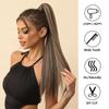 EASIHAIR Long Straight Wrap Around Clip In Ponytail Hair Extension Synthetic Pony Tail Fake Hair Brown Blonde False Afro Hairpieces Wig