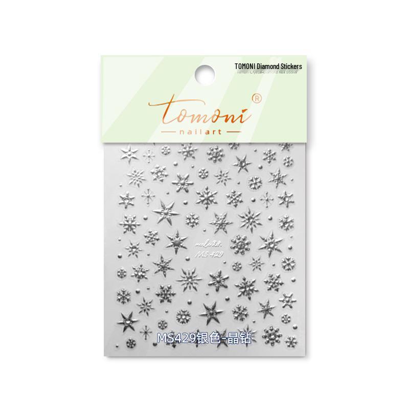 

Tomoni Retro Snowflake Crystal Nail Stickers Collaboration MS428