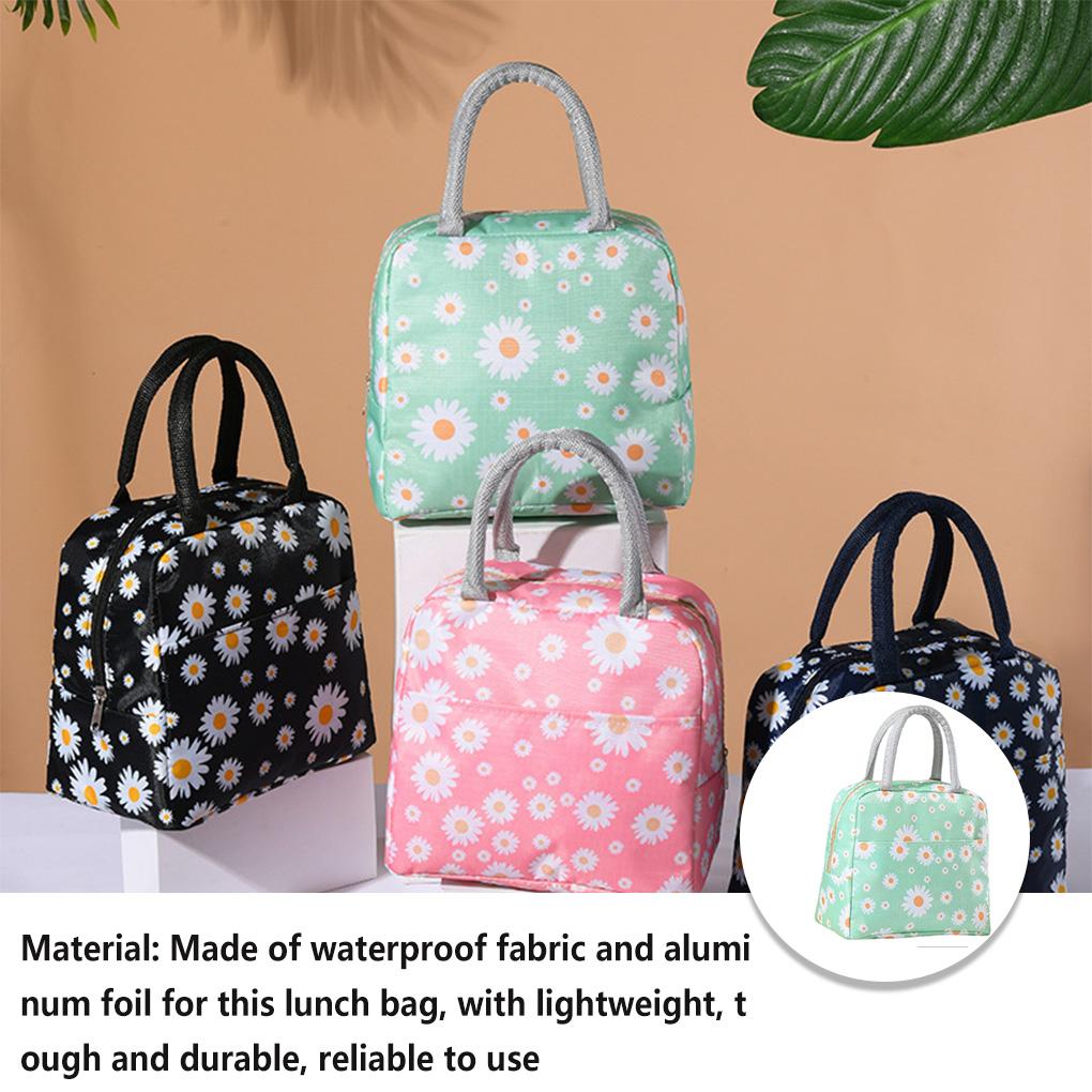 Portable Lunch Box Bag Waterproof Fabric Food Florasl Picnic Storage Container Tote Multifunction Case Outdoor Travel