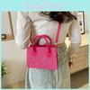 Fashionable Trendy Small Square Bag Versatile Pu Leather Handbag For Daily Use