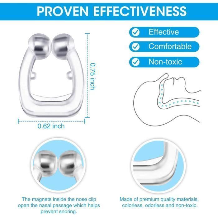 Magnetic Anti Snoring Nose Clip, Snore Stop Anti Snoring Device Stop Snoring, Stops the Snoring of