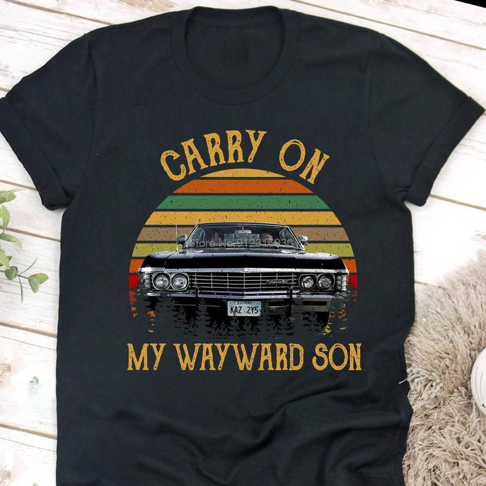 Vintage Retro Gift T-Shirt Carry On My Wayward Son T-Shirt Vintage Retro Gift T-Shirt Carry On My Wayward Son T-Shirt