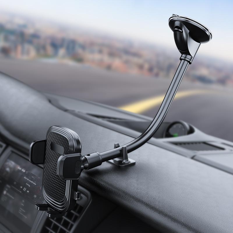 Universal Suction Cup Long Rod Car Windshield Mount Mobile Phone Holder Stand 360 Degrees Rotatable Bracket
