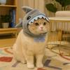 Cartoon Cat Shark Headdress Warm Plush Pet Cosplay Headwear Cat Decorative Hat  Winter Season