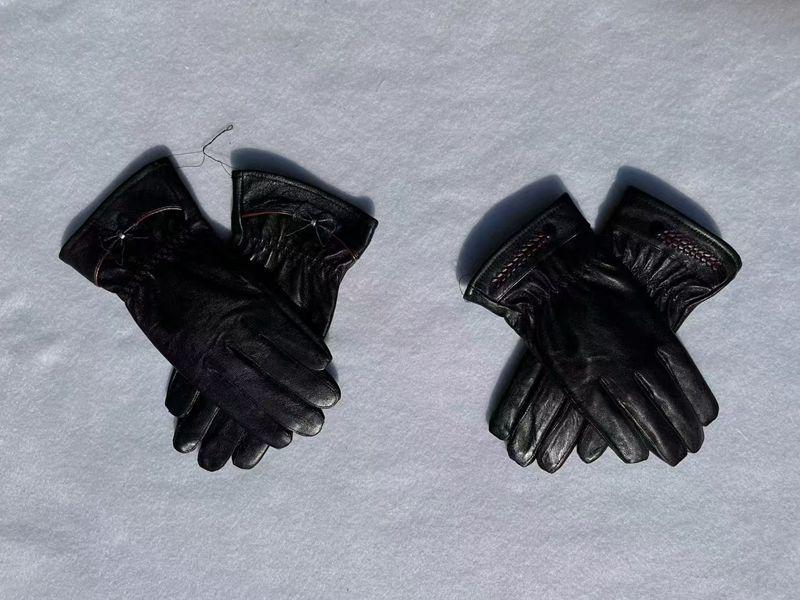 Jiuyunmeng Men's Genuine Leather Gloves, Winter Korean Style, Velvet-Lined, Thick, Warm, Waterproof Motorcycle Riding Gloves