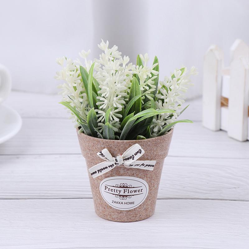 Artificial Plant Decorative Flowers Fake Flowers Mini Potted Bonsai Green Plant