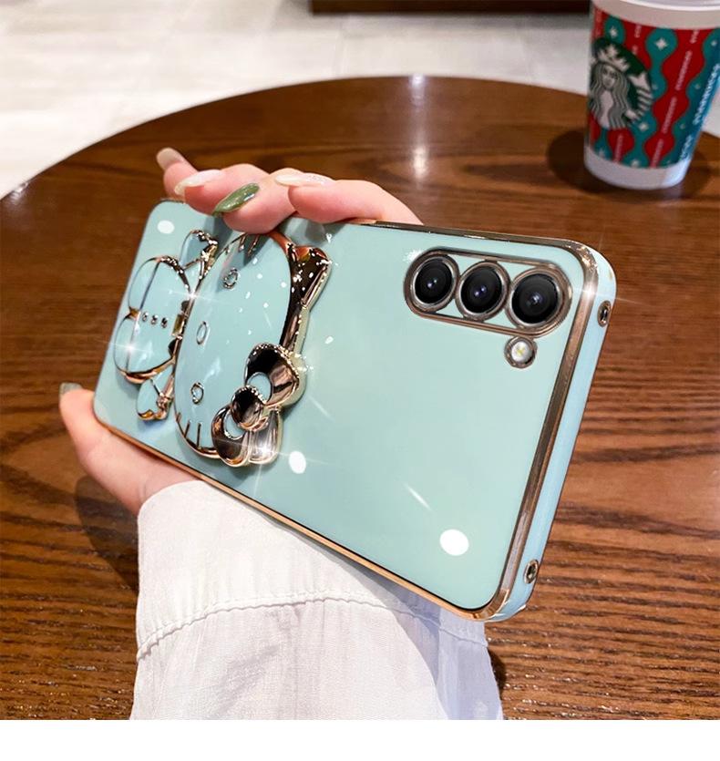 Applicable To Samsung S25/S23Ultra Mobile Phone Case Makeup Mirror S22/S21 + Three-dimensional Bracket Advanced Soft