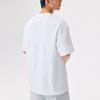 Anta Logo Pattern Round Neck Pullover Loose Short Sleeve T-Shirt Unisex Tops White 972328113-1