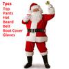 Santa Costume Claus Outfit Christmas Flannel Suit Mens Dress Cosplay Costume