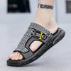 Herren Hausschuhe Freizeitschuhe Strandsandalen Sommer Outdoor Pantoletten Leder Walking Komfort Mode Leichtgewicht Luxus Designer