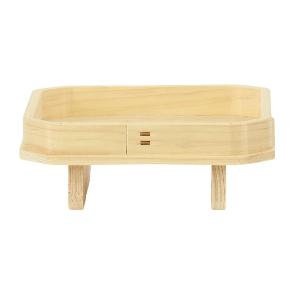 Namukumachan Kobo 6-inch (18.5cm wide x 7cm high) Hinoki (Japanese cypress) Tripod with Legs, Made in Japan, for Shinto Shrines, Kagami Mochi (rice