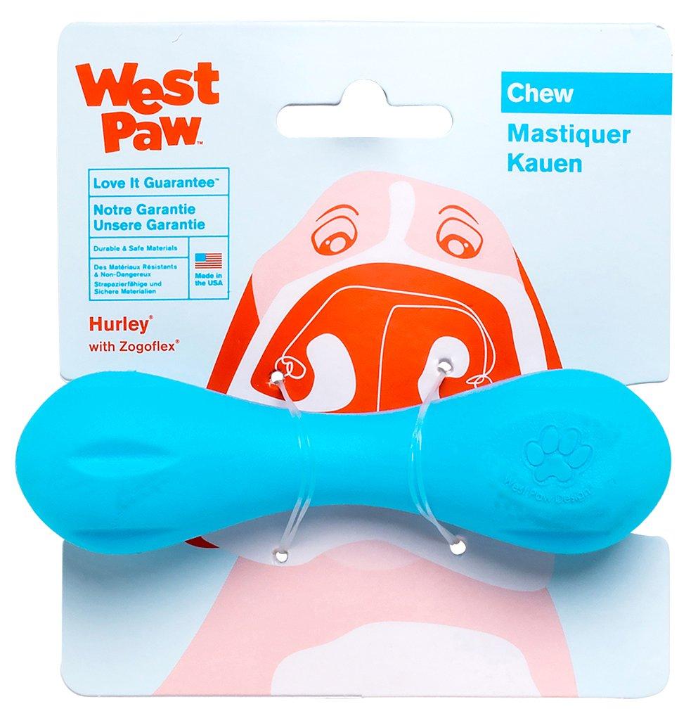 

West Paw Zogoflex Harley Durable and Unbreakable Chew Toy for Dogs (Aqua Blue, XS) синий