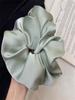 Oversized French Girl Ballet Style Satin Large Hair Scrunchie - Elegant Hair Tie for Women, Simple Ponytail & Bun Hair Accessory