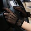 Summer Women's Mesh Lead Dancer Gloves - High Elasticity, Thin Wedding & Driving Gloves