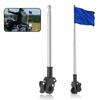 2ks motocyklový stožár na vlajku univerzální teleskopický stožár na horská kola venkovní cyklistika motocyklový nosič zavazadel police na vlajku