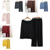Modal Fiber Sleepwear Set For Women With V Neck Long Sleeve And Comfortable Fit For Nightwear