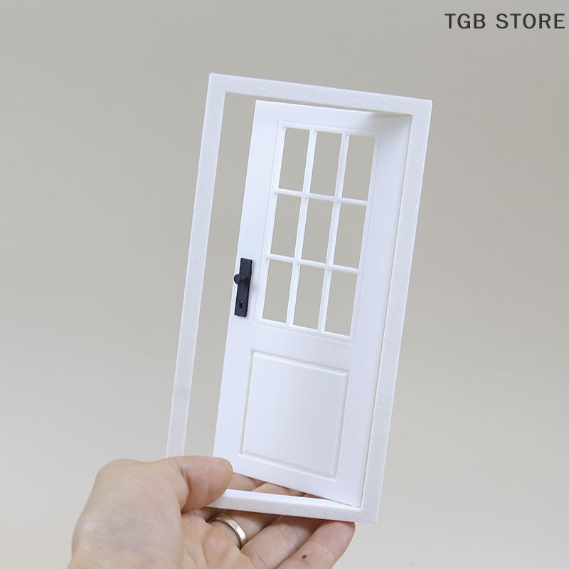 1 Pcs Mini Openable Door Model Doll House Miniature Furniture Accessories 1:12 Dollhouse Simulation Plain Door