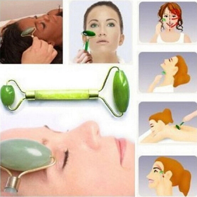 Natural Facial Massage Tool Guasha Beauty Jade Roller Face Thin Massager Chic