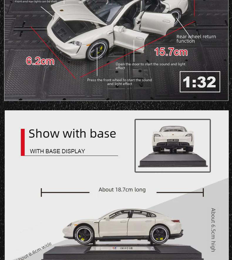 Cezhi CZ32063A Gemstone Alloy Coupe Toy Car with Sound and Light Effects