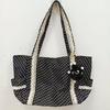 Korean Vintage Polka Dot Canvas Shoulder Bag Women Cute Lace Handle Bag Large Capacity Tote Casual and Versatile Storage Bags