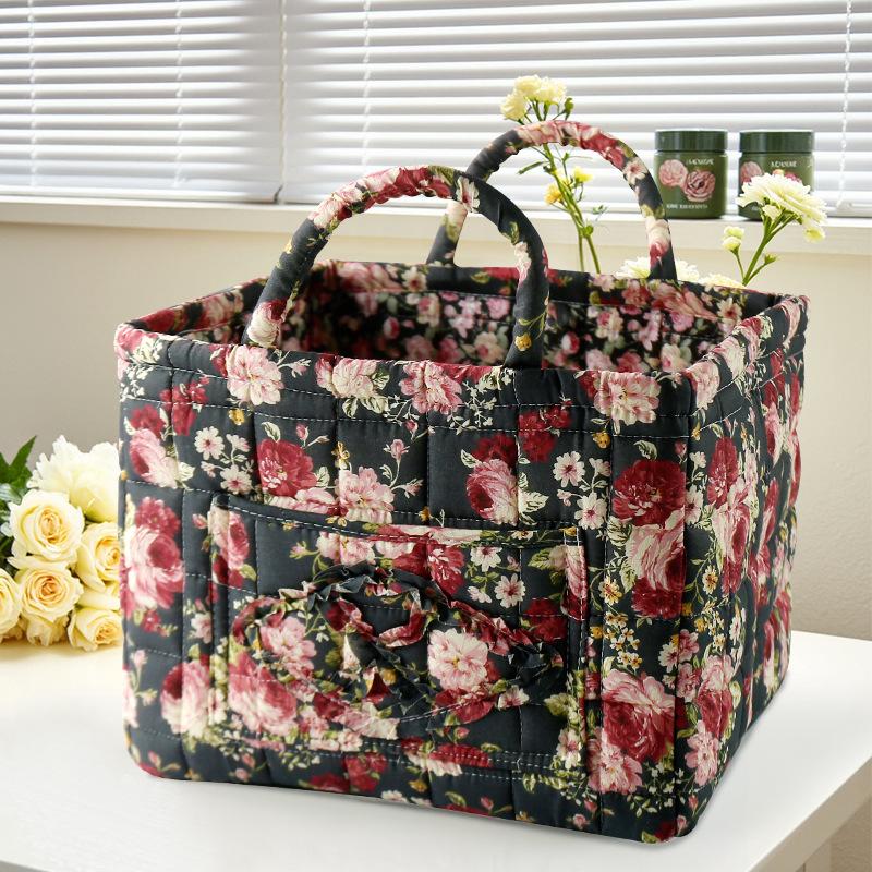 Korean-style Country Home Fabric Storage Basket, Portable Underwear And Sundries Organizing Box, Storage Basket