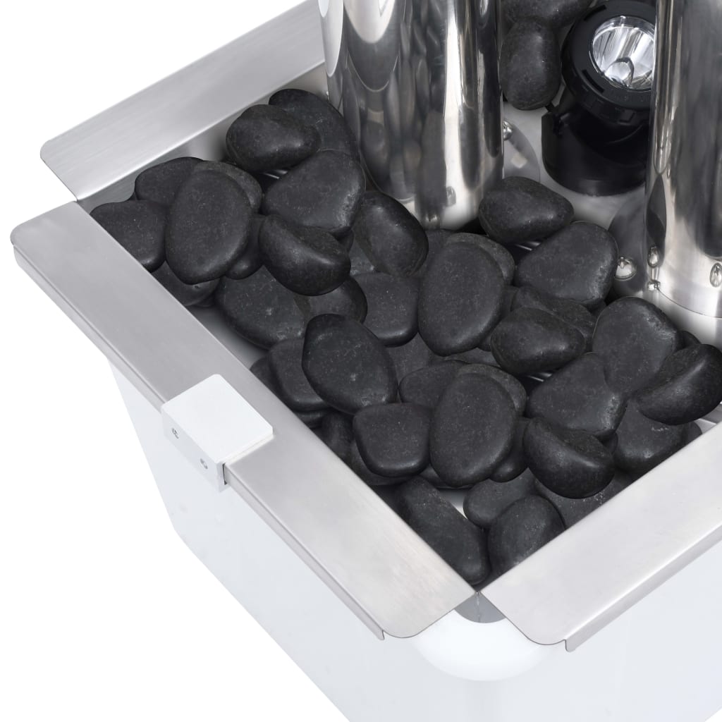 Garden Fountain Silver 48 X 34 X 123 Cm Stainless Steel