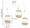 Hanging Lamp, Ceiling Chandelier, Lampshade, Boho Juta