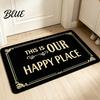 Modern Interior Rug Place Vintage This Is Floor Mat Funny Welcome My Happy Scroll Pattern