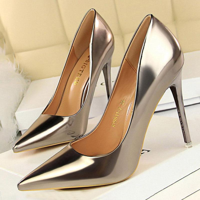 Woman'S High Heels Shoes Fashionable Elegant Pointed Tip Stiletto Shoes For Women Wedding Shoes Party High Heels Size 42 Tacones