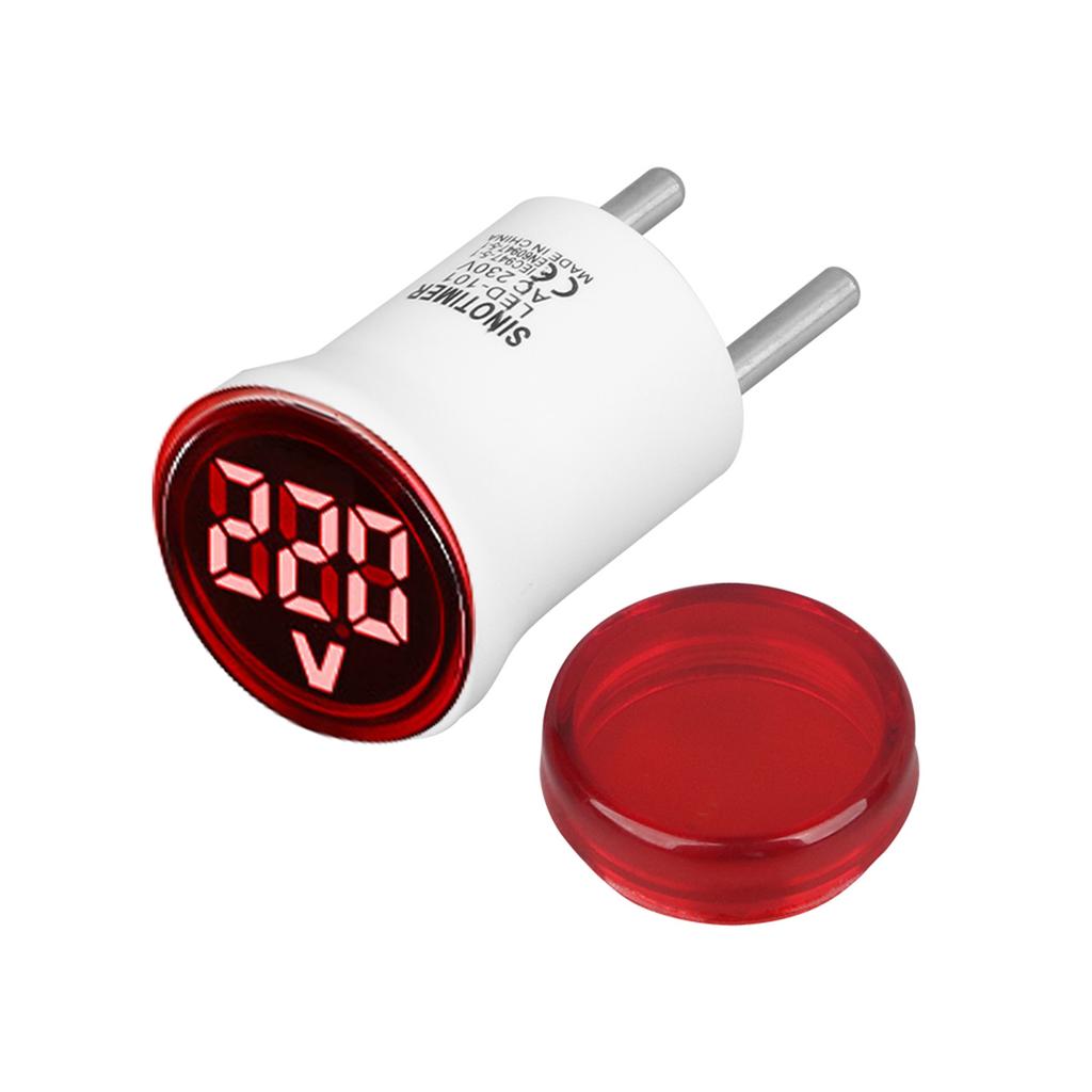 AC230V Digital voltages Meter Round voltages Tester with LED Display European plugs In Digital Voltmeter Indicates