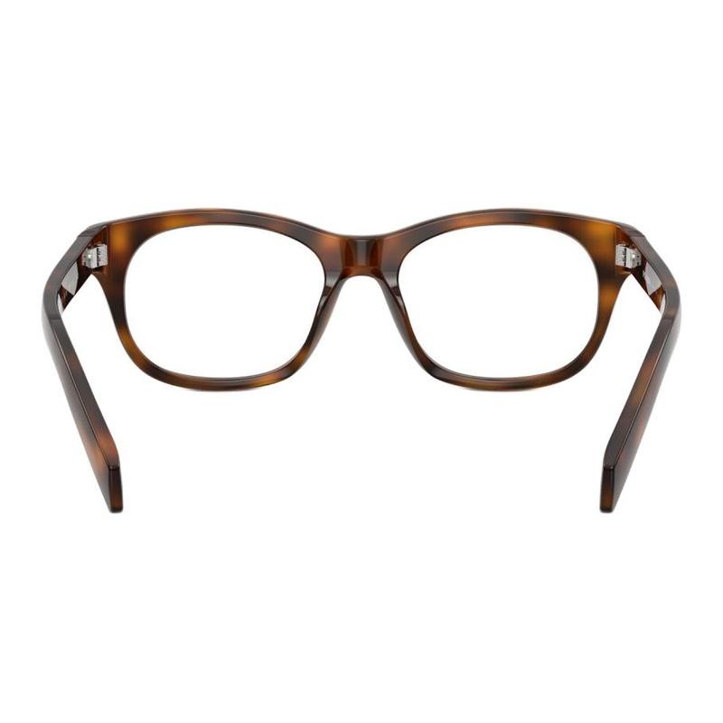 Prada Temple Logo Acetate Square Optical Women's Tortoiseshell Tortoiseshell Color 54/18/140 - H.42 Basic Packaging-glasses Case + Packaging Box