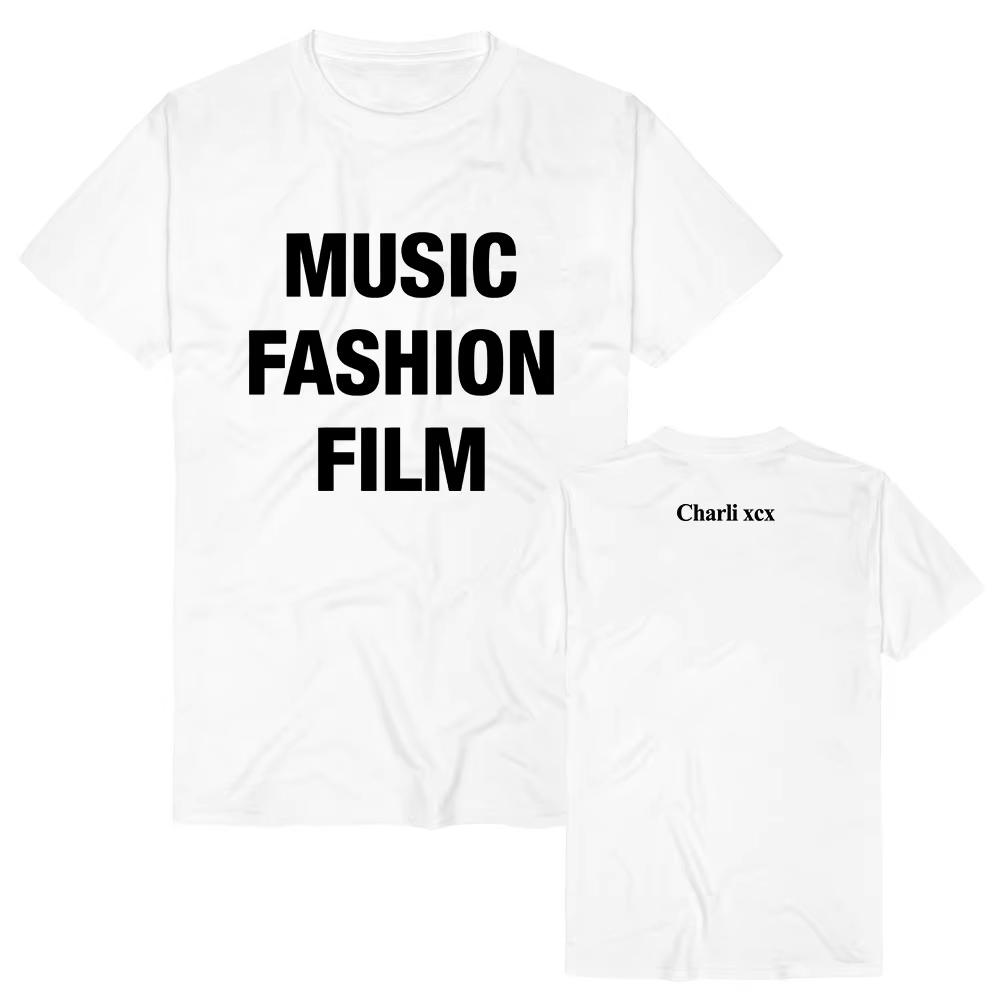 Cotton Summer O-neck Music, Fashion, Film Album Graphic Merch CHARLI XCX Design Printing T-shirt Hip Hop Streetwear Top