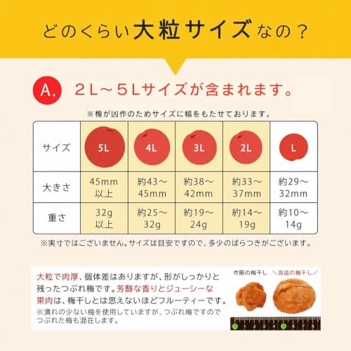 Large Ripe Nanko plumElegant Sweetness Reduced Salt Honey Content 3Kishu Plum Premium Pickled Crushed Low Flavor 400g 400g1 Piece