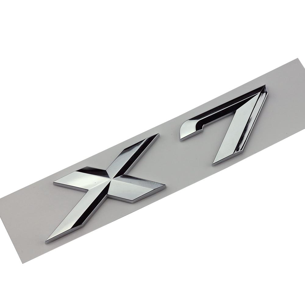 

3D ABS Black Chrome Letters For Cars Rear Trunk Badge X7 Emblem Logo Car Sticker For BMW X7 G07 X7 BMW lettering Accessories