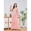 Middle East Spring New Arrival Bronzing Gem Fashion Robe Dubai Turkey Containing Belt Pink Dress Dress
