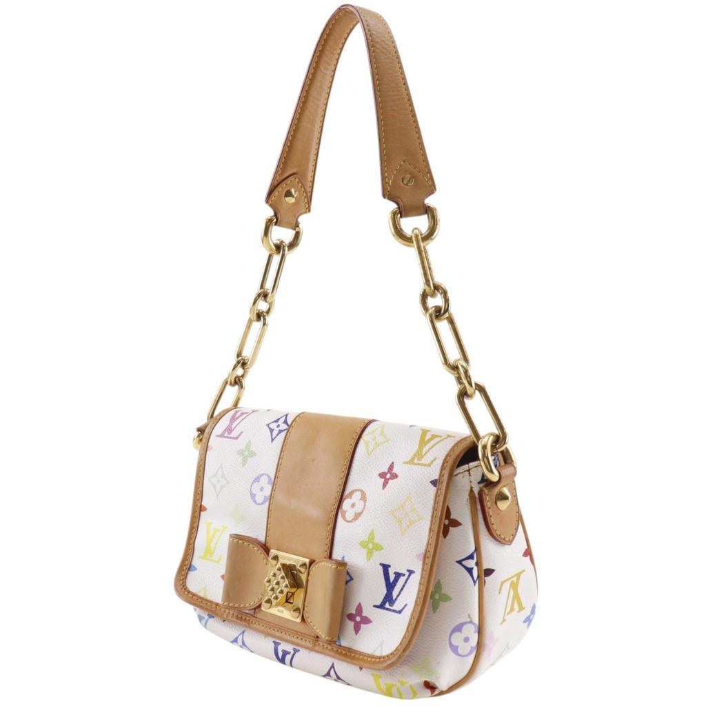 LOUIS VUITTON Patty Shoulder Bag M40305 ribbon Bron White Monogram multicolor ribbon Women Used