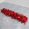 UFlower 200cm Artificial Red Hydrangea Flowers Row Runner for Wedding Backdrop Table Centerpiece Party Decor Event Wall Props