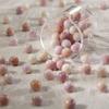 40pcs/set Makeing Bracelet Porcelain Beads Round Loose Spacer Beads Coloured Glaze Beads  Pendant