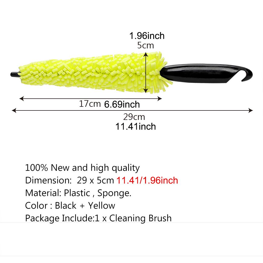 

Car Supplies Practical Car Wash Sponges Plastic Handle Vehicle Cleaning Brush Auto Scrub Brush Wheel Rims Tire Washing Brush Car Wheel Brush A
