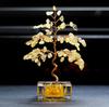Citrine Gravel Crystal Money Tree Home Ornament Gift