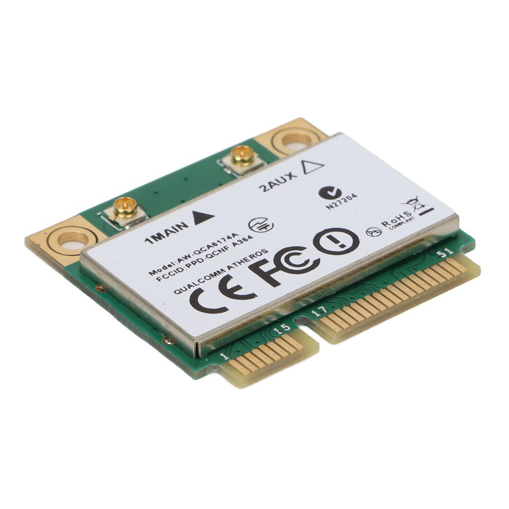 WiFi Card 1200Mbps 2.4G 5G Dual Band 802.11 A B G N Ac Mini Wireless Pcie Network Card with Screws for Windows 7 8 10
