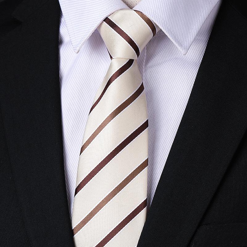 Men'S Blue Business Dress Tie Wedding Groom Work Korean Version Zipper-Style No-Beater Tie Gift Box