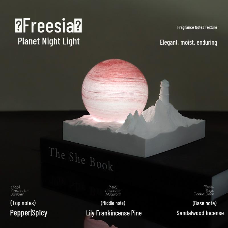 Moon Valley Aroma Diffuser: Elegant Bedroom Night Light & Fragrance Gift for Girls