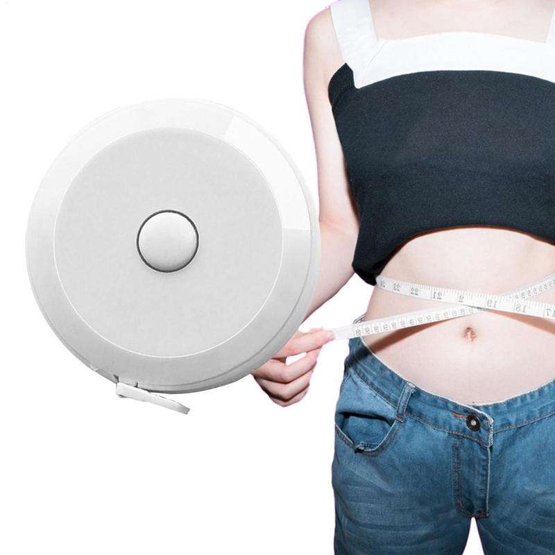 Portable 2 Meter Soft Tape Measure Scale Body Sewing Flexible Tailor Ruler Centimeter Inch Retractable Self-Lock Measuring Tape