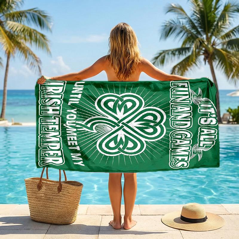 Irish Fashion Beach Towel: Ideal for Summer Adventures Soft, absorbent and quick drying suitable for swimming and bathing