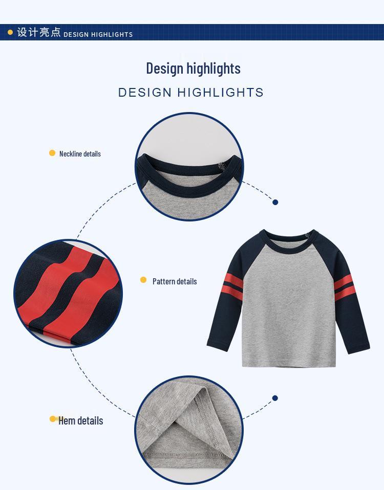Brand 2024 Boys' Long Sleeve T-shirt - Children's Base Layer Apparel