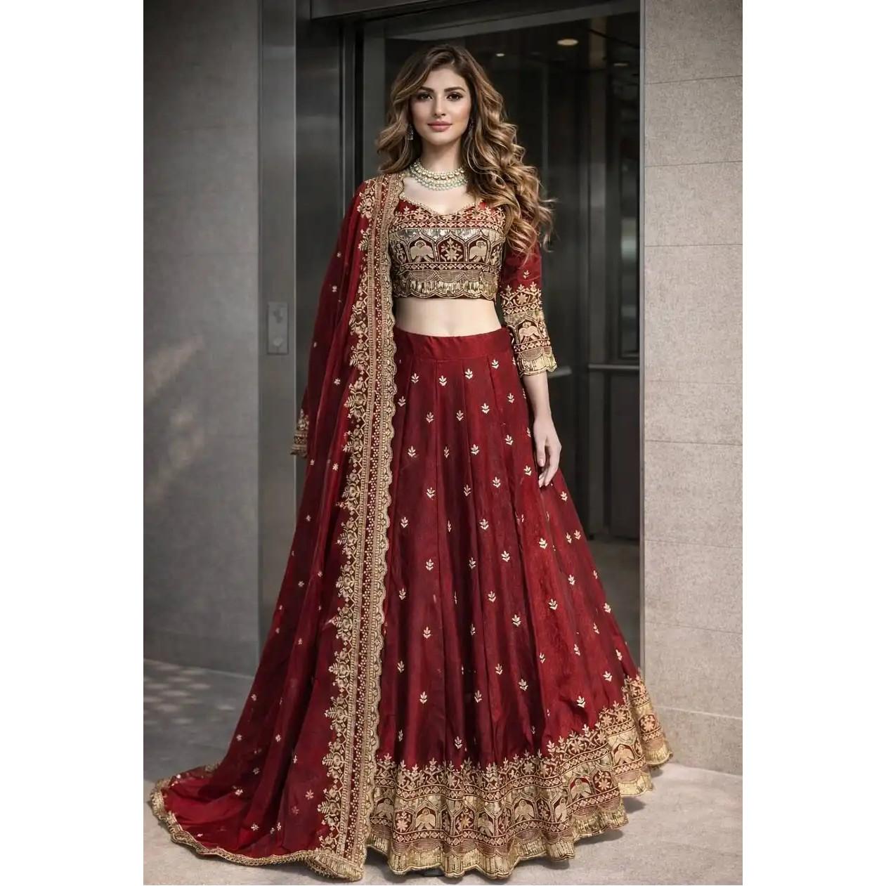 Party Wear Paksiatni Lehenga Choli Set Indain Bollywood Lehenga Dupatta Dress