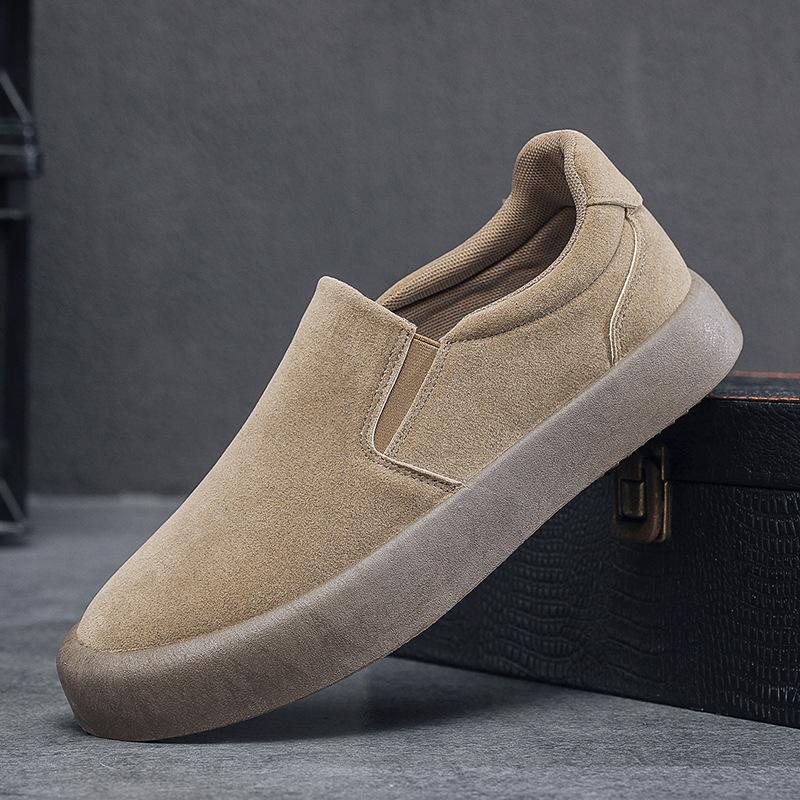 2025 autumn new men's shoes Korean version fashion Doudou shoes youth casual shoes British style single shoes loafers